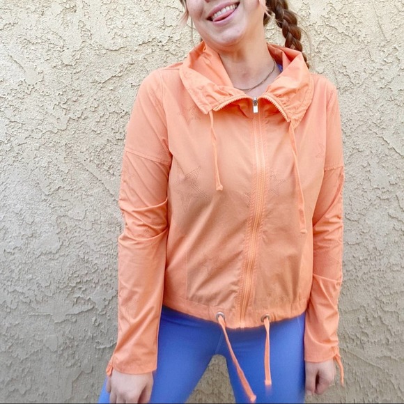 Nanette Lepore Jackets & Blazers - Nanette Lepore Play Estrella Creamsicle Star Print Windbreaker jacket NWT Sz S